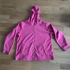 Quacker Factory Pink Rhinestone Zip Up Hoodie